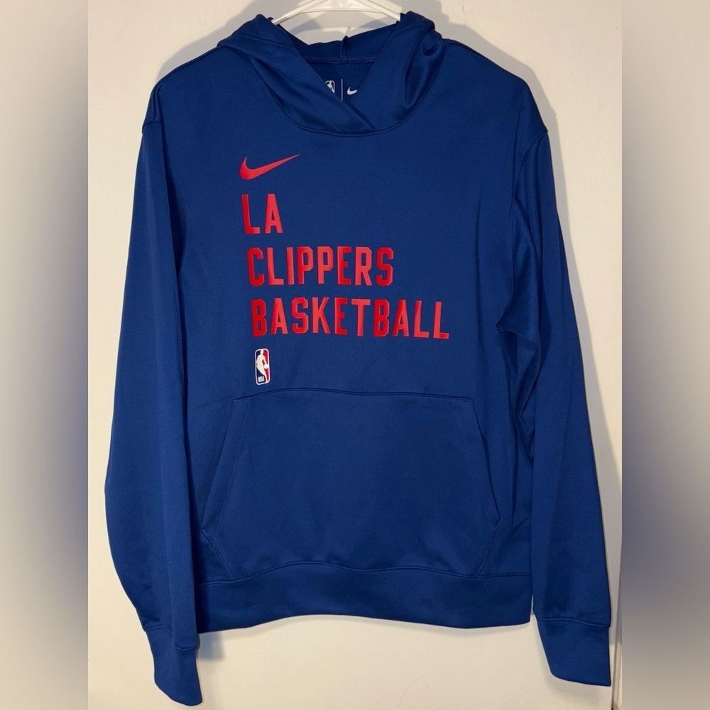Nike LA Clippers 2024 Performance Spotlight On-Court Practice Hoodie‎ Sz XS Blue